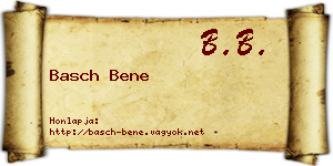 Basch Bene névjegykártya